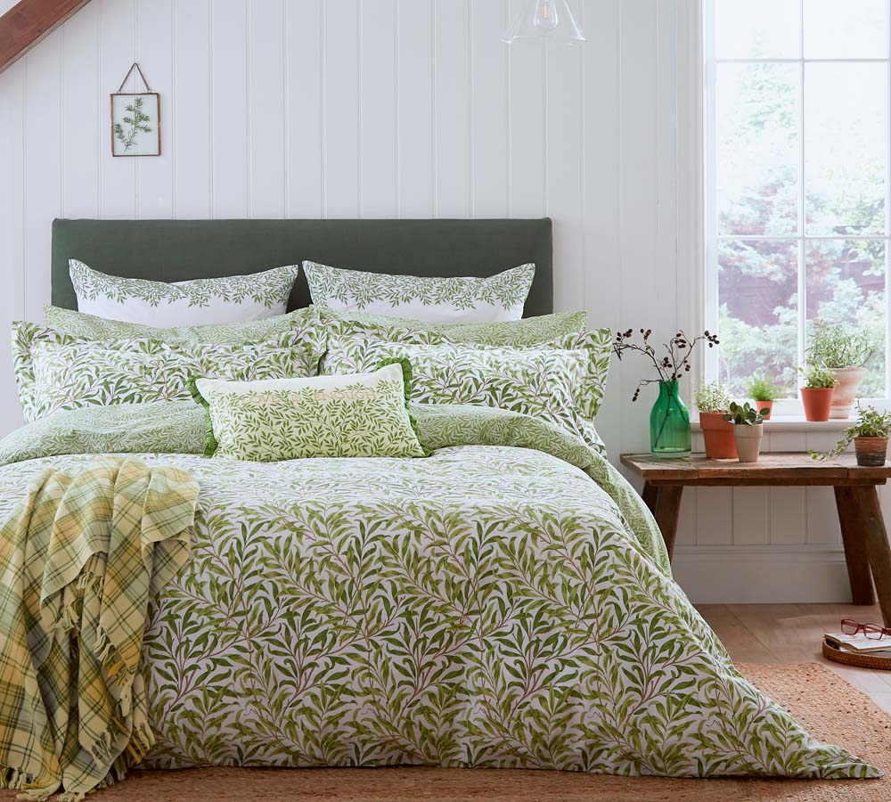 Willow Bough Leaf Green Duvet Cover